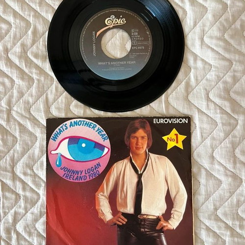 Johnny Logan What's Another Year 7" 45rpm vinyl single like new
