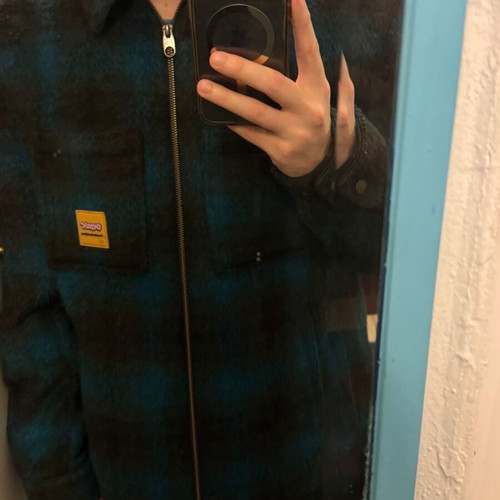 Zara thin jacket with check pattern, like new, size S