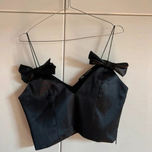 Zara satin top like new, black, size M