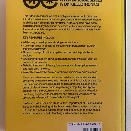 Optical Fiber Communications Principles and Practice Second Edition like new