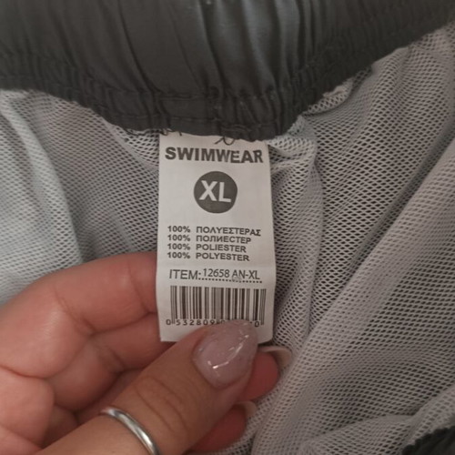 Men's swim shorts XL gray like new with pockets