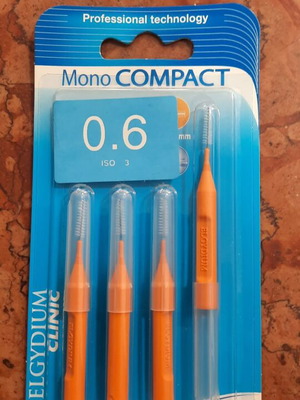 Elgydium Clinic Mono Compact 0.6 mm interdental brushes new 4 pcs