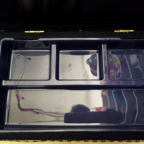 Large Sewing Box with Cotton Checked Fabric