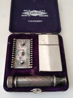Gillete Vintage Tuckaway 1920 μεταχειρισμένο, Made in USA