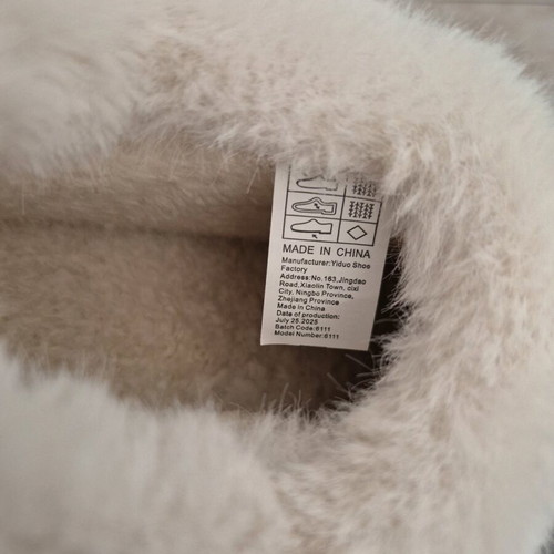 Slippers with fur teddy bear design new, size 31, beige brown