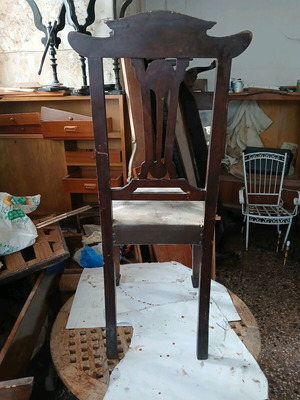 Living room chair used, wooden and sturdy