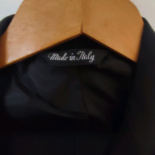 Made In Italia suit black with velvety details like new, size S