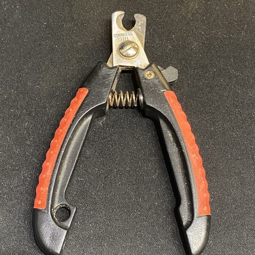 Pet Nail Clipper used, stainless steel blades, ergonomic handles