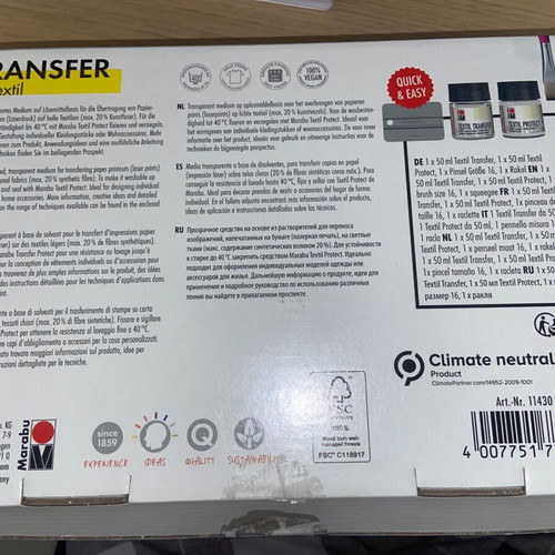 Textil transfer kit like new