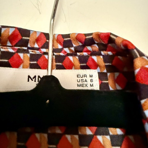 Mango midi dress new with belt, colorful, size M