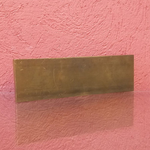 Solid brass plate, quality AA, 20×6×1 cm