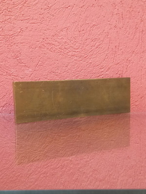 Solid brass plate, quality AA, 20×6×1 cm