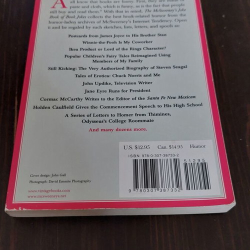 The McSweeney's Joke Book of Book Jokes paperback