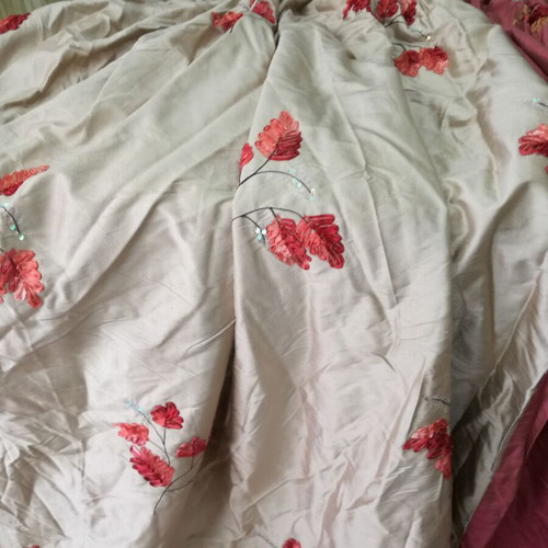 Silk lined curtain new, 3 meters width by 2.90 height