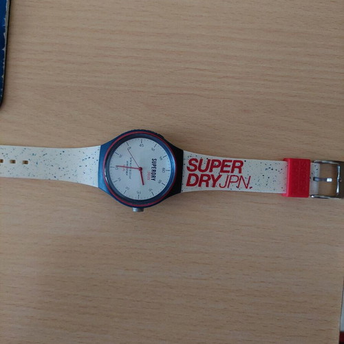 Wristwatch like new, white and red