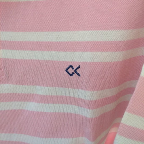 Oxford Company Polo Shirt like new, size L, white and pink