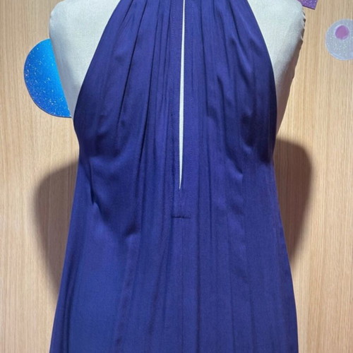 Ethnic dress with embroidered bead cord like new, size S/M, purple