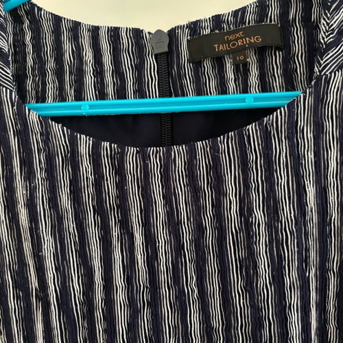 Next dress with vertical stripes, like new, blue and white, size M