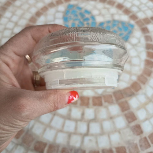 Glass jars used, set of 3 for candies and sugar
