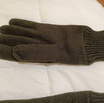 Wool gloves like new, green
