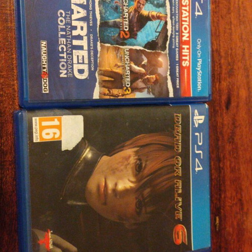 Uncharted Trilogy and Dead or Alive 6 PS4 like new