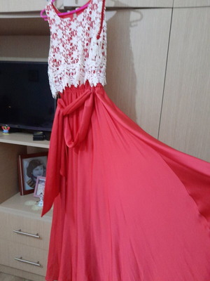 BSB dress, white and red, size L