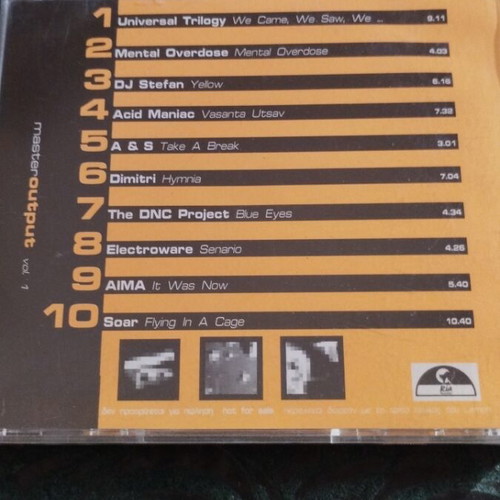 Va - Master Output Vol.1 CD album like new, electronic