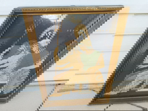 Vintage κάδρο με τον Ποσειδώνα και την Αθηνά