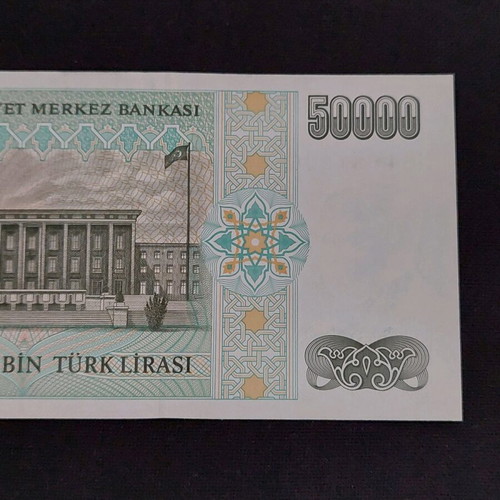 50,000 TL banknote from Turkey new