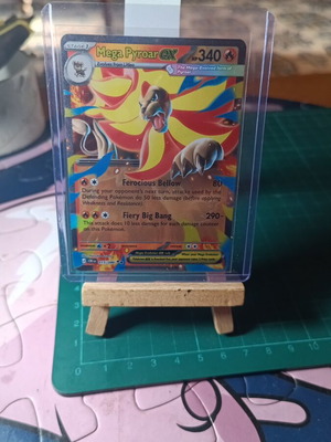 Mega Pyroar EX Pokémon card from Chaos Rising set new