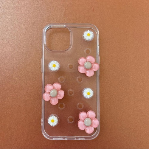 Handmade iPhone case with transparent surface and 6 charms new