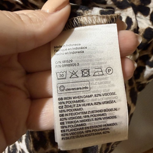 H&M leopard midi dress new, black brown beige