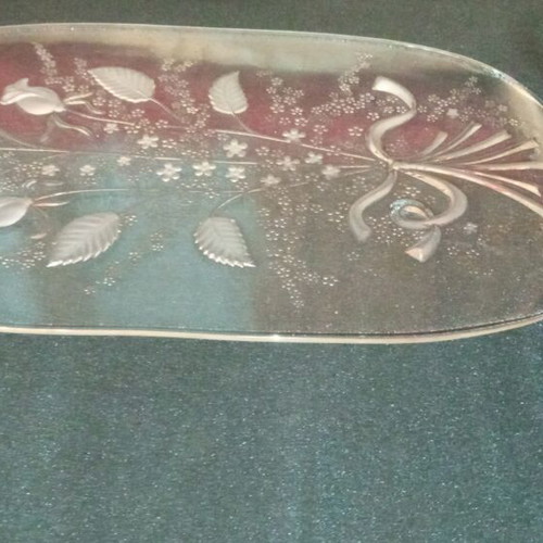 Glass tray new, unused