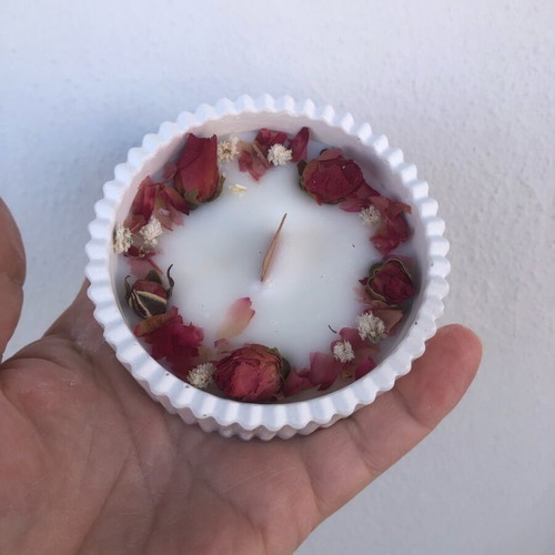 Bomboniere candle with roses new