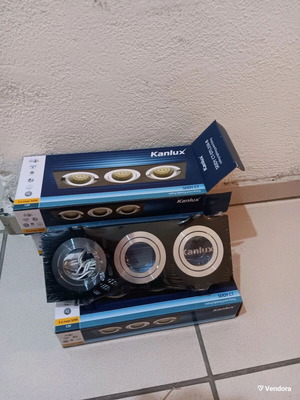 Τριπλές βάσεις τετράγωνες για σποτάκια, πακέτο 4, μαύρο ματ