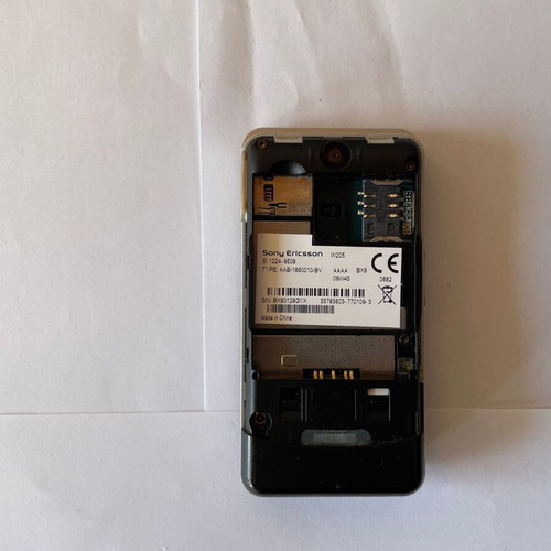 Sony Ericsson W205 used mobile phone with charger without battery