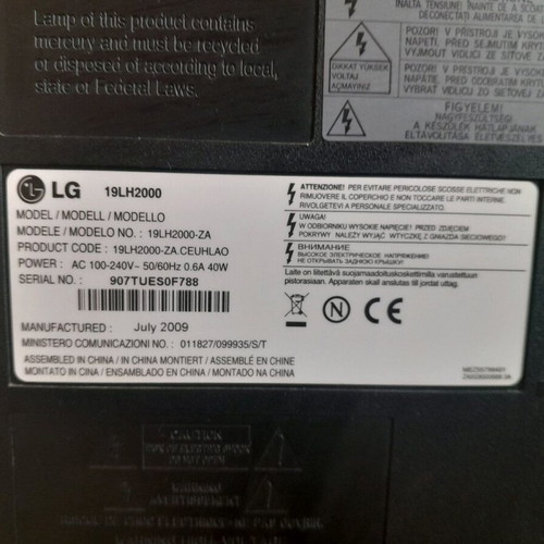 LG 19-inch TV used with excellent picture quality