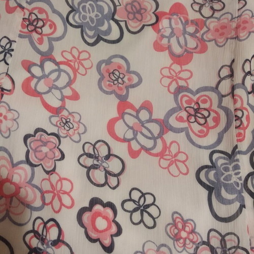 Sleeveless dress for women, pink and white, size XL