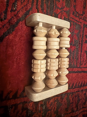 Wooden Foot Massage Roller like new, reflexology tool
