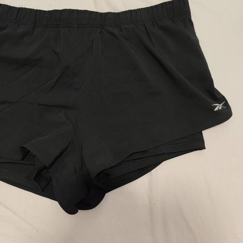 Reebok running shorts with integrated leggings like new, size L, black
