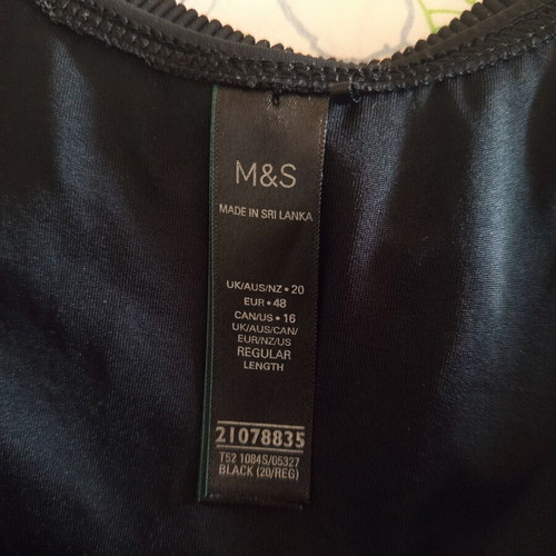 Marks & Spencer μαγιό plus size μαύρο σαν καινούργιο UK20 EU48 US16