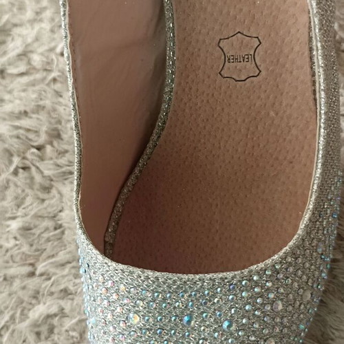 Pip Toe Silver Heels Size 37 New with Hidden Platform