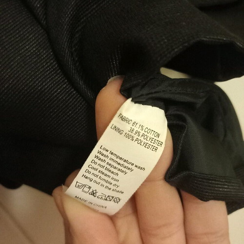 Jacket black cropped used, size M