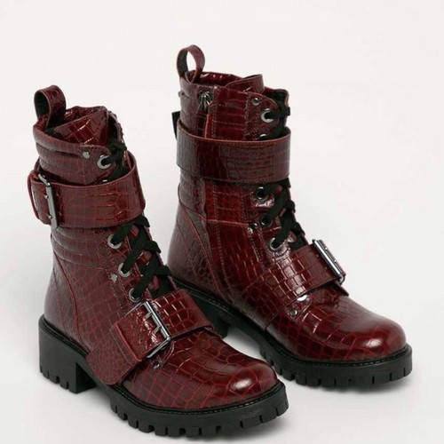Twinset Milano Leather Combat Boots new, women's size 38