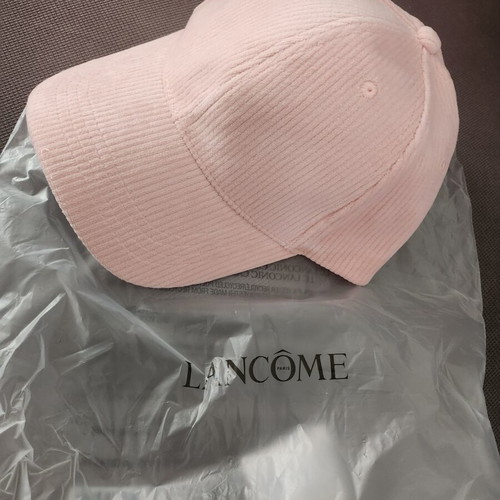 Lancome women's collectible pink corduroy hat new