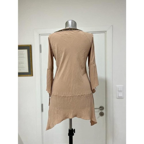 Karen Millen Boho Top used, silk with beading details, size UK 10 US6 EU38