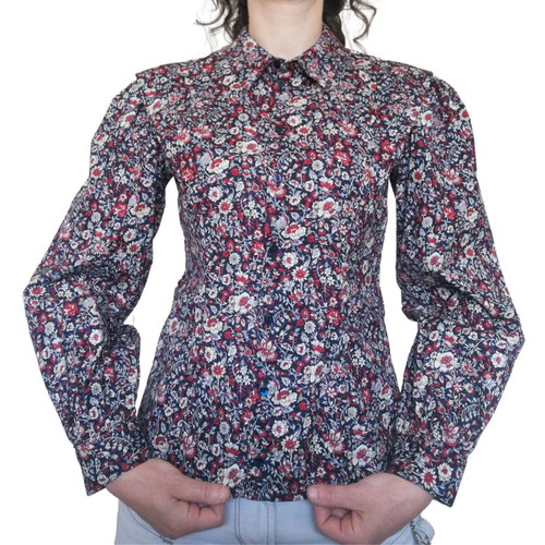 Object shirt like new, 100% organic cotton, floral design, size S