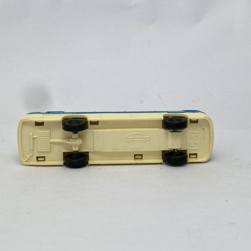 Mercedes-Benz O 302 toy bus used, blue beige, scale 1/87