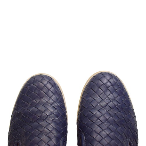 Bottega Veneta Blue Slip-On Sneakers Size 40 Used with Dust Bag