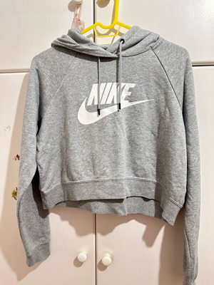 Nike crop top hoodie grey like new